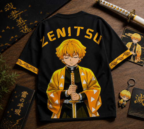 Zetetic- Zenitsu Thunder Oversized T-Shirt